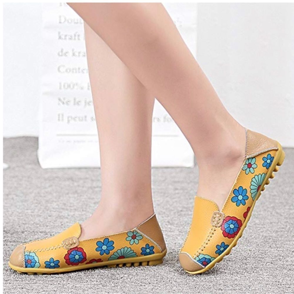 VenusCelia Floral Comfort Walking Flat Loafer A13